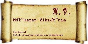 Münster Viktória névjegykártya